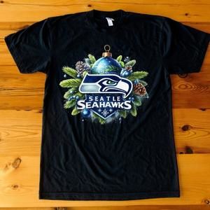 Seattle Seahawks Christmas T-Shirt, Nfl Unisex Black T-Shirt